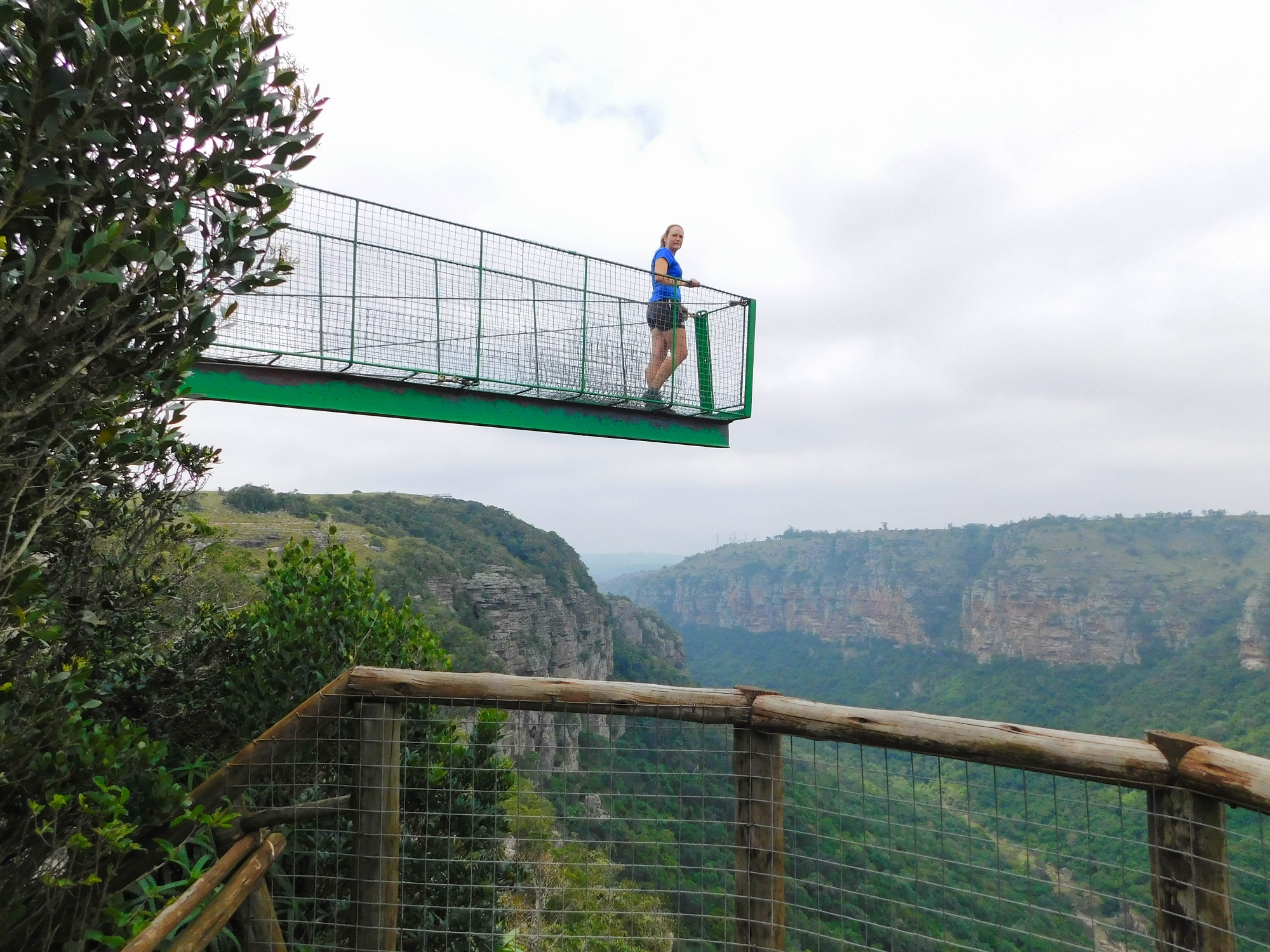 Lookout point over the Oribi Gorge at the suspension bridge - Lake Eland Nature Reserve