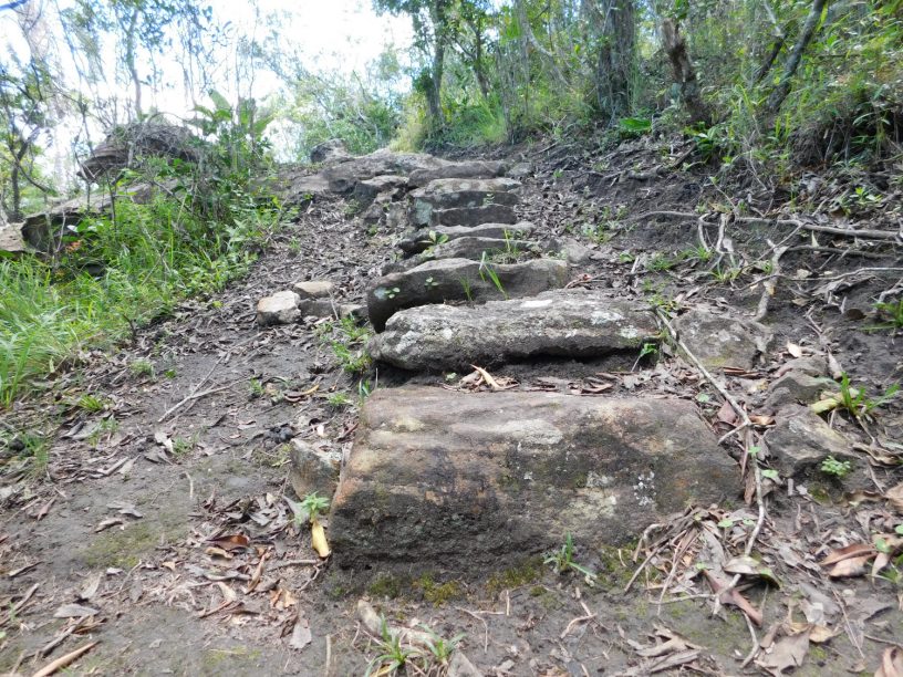Steps on a hiking trail in the Oribi Gorge