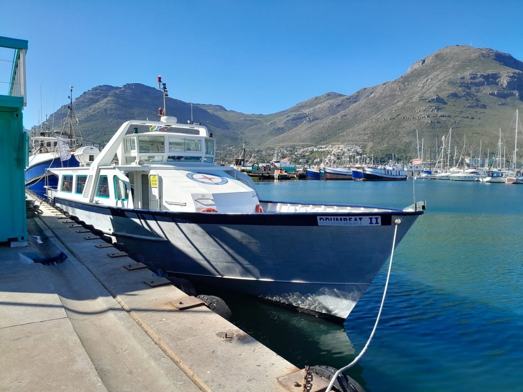 Drumbeat Charter boat in Hout Bay harbour